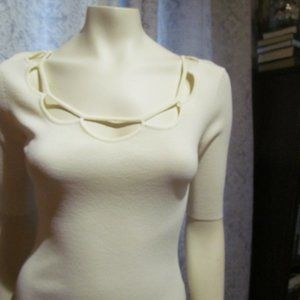 Dana Buchman Convertible Bone Knit Sweater Size M